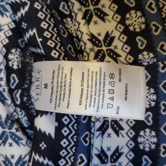 Serra Blue Black and white Christmas Winter pants - Picture 3 of 4